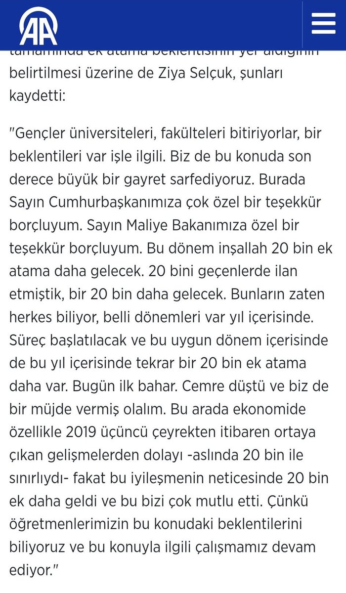 T.C. Cumhurbaşkanlığı’na
Ankara 

Sayın Cumhurbaşkanım, <a href="/RTErdogan/">Recep Tayyip Erdoğan</a> 

Tek derdimiz ve tek amacımız, sizlere meramımızı anlatabilmektir. 15 Nisan tarihinde açıklanan 15 bin öğretmen atamasının azlığından ve adaletsiz branş dağılımından dolayı büyük bir çaresizlik içerisinde