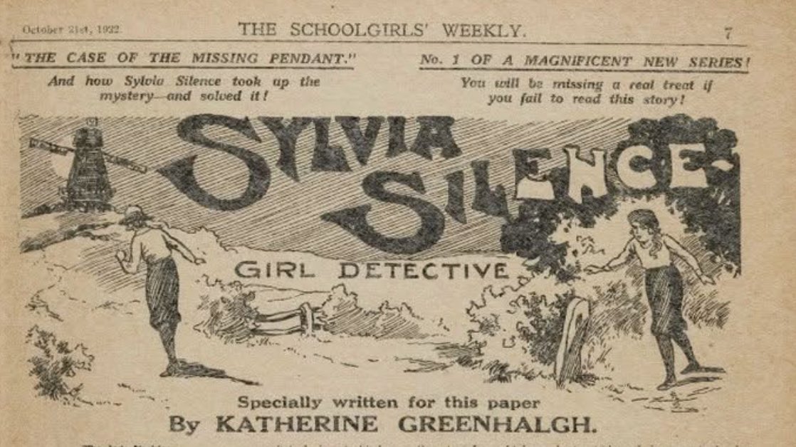 PeterChrisp's tweet photo. My friend Roy Bayfield has found the original Sylvia Silence stories. Unlike the languid consulting detective imagined by Joyce, she was an action heroine!  

https://t.co/pib03Jw59A https://t.co/YcrpKp5eJx