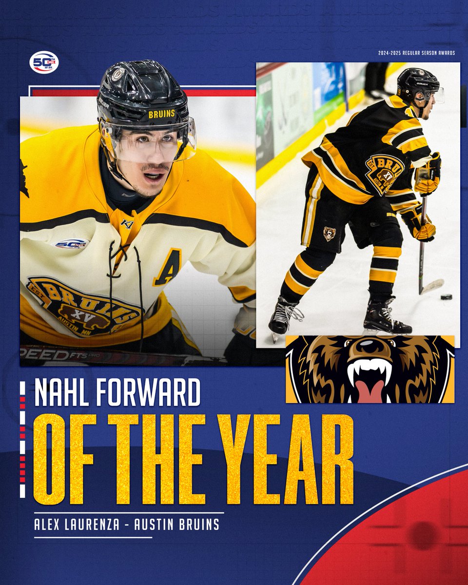 𝐅𝐨𝐫𝐰𝐚𝐫𝐝 𝐨𝐟 𝐭𝐡𝐞 𝐘𝐞𝐚𝐫

82 points. 36 goals. 23 multi-point games. Alex Laurenza was a force to be reckoned with.

🔗: nahl.com/news/story.cfm…

#NAHLAwards