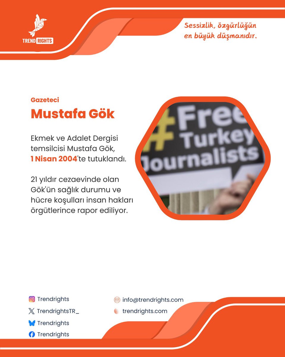 Özgür basın sadece gazetecilerin değil, her bireyin anayasal hakkıdır.
Doğru bilgiye ulaşmak, fikir üretmek ve sorgulamak; susturulamaz haklardır.

ÖzgürBasın İstiyoruz