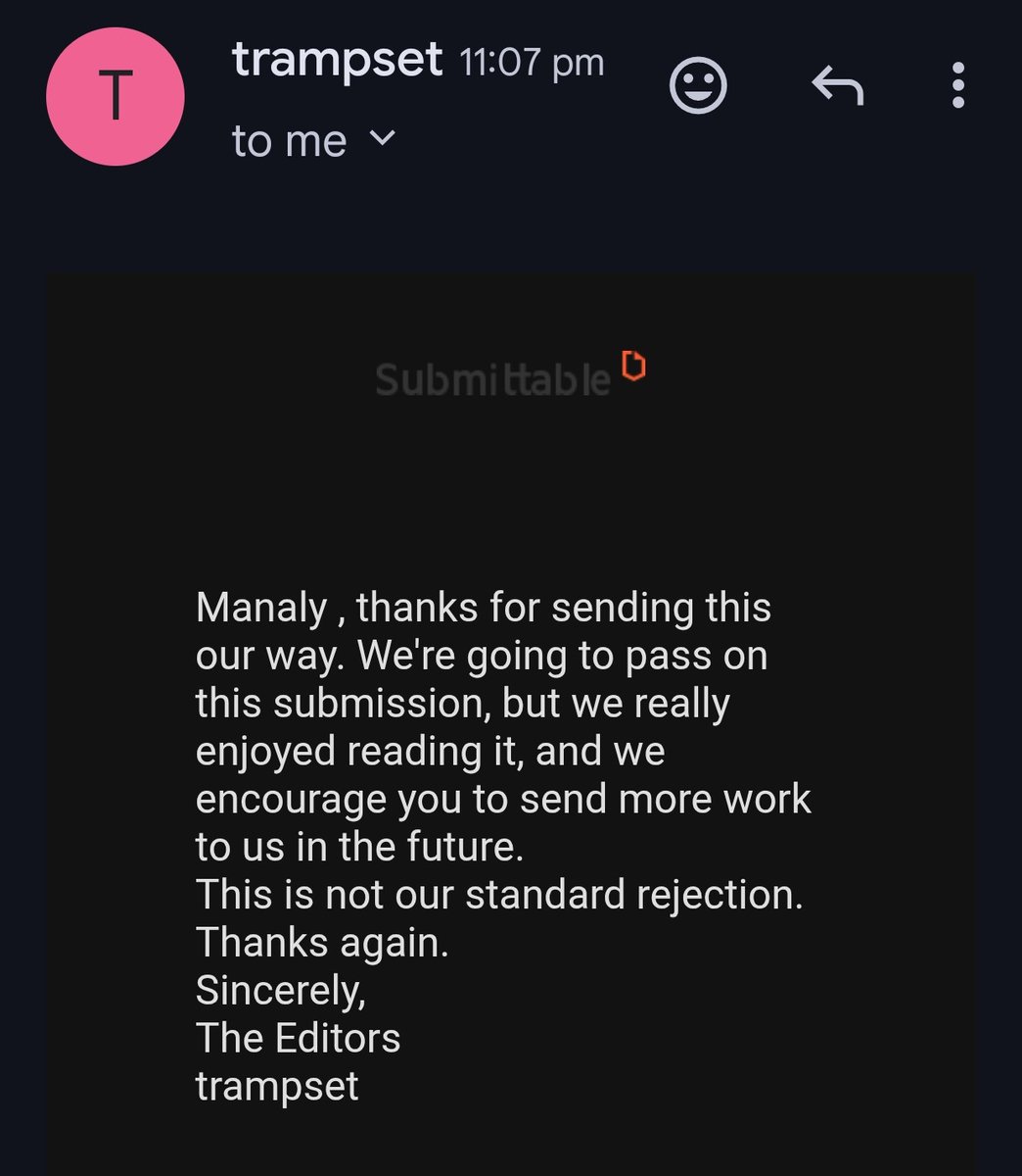 The kind of rejection email that gives hope. ✨ <a href="/trampset/">trampset</a>