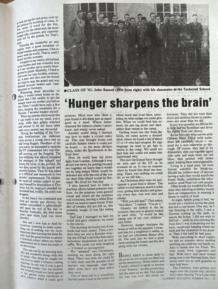 Alderney truthseeker. (@alderneytruths1) on Twitter photo JERSEY CONCENTRATION CAMP LAGER UDET
Same issue of Alderney press as the Ivan Kondakov story after his official visit to Alderney at invitation <a href="/States_Alderney/">States of Alderney</a> late 1980s revealed to us the truth that 5000 Ukrainians/ soviets came to Alderney as Slave Labour 986 left Alderney. JERSEY CONCENTRATION CAMP LAGER UDET
Same issue of Alderney press as the Ivan Kondakov story after his official visit to Alderney at invitation <a href="/States_Alderney/">States of Alderney</a> late 1980s revealed to us the truth that 5000 Ukrainians/ soviets came to Alderney as Slave Labour 986 left Alderney.