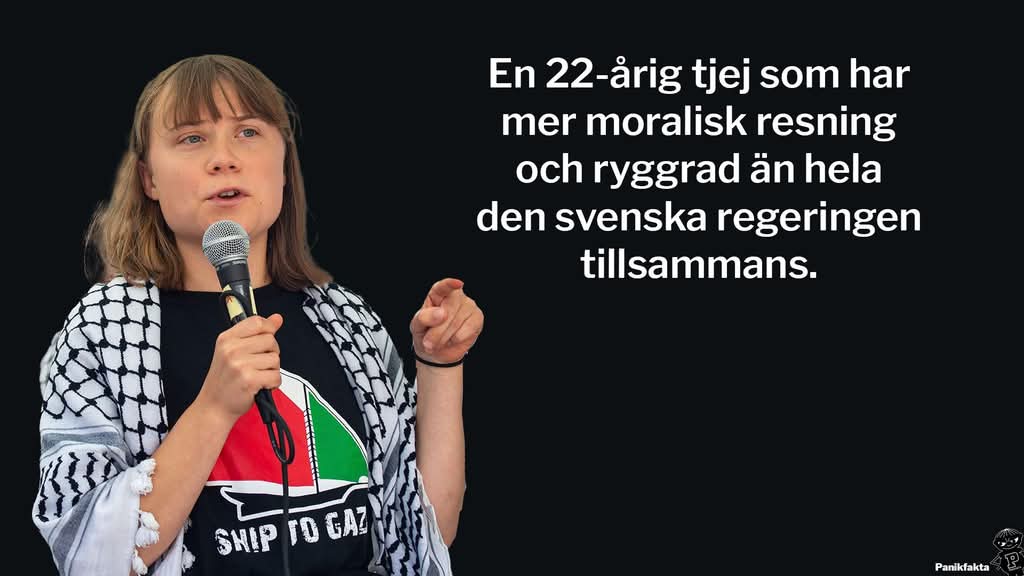 Vi har den regering vi har och alla vet nu om att den är helt utan ryggrad.
Som en kontrast är Greta den helt motsatta, en tuff kvinna med både hjärta och moral.