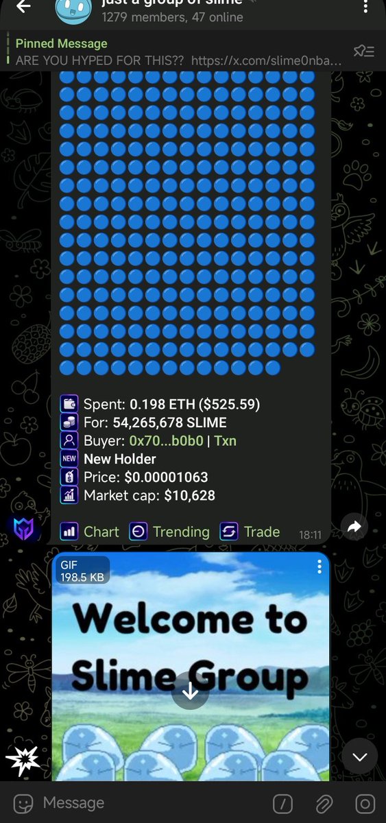 $SLIME GOT IT'S FIRST BIG BUY.

BIG NEWS COMING UP SOON. THIS IS A BETTER ENTRY ANON 😉💙

NEXT WEEK WE KICK OFF FULLY. CTO TEAM HERE🫶