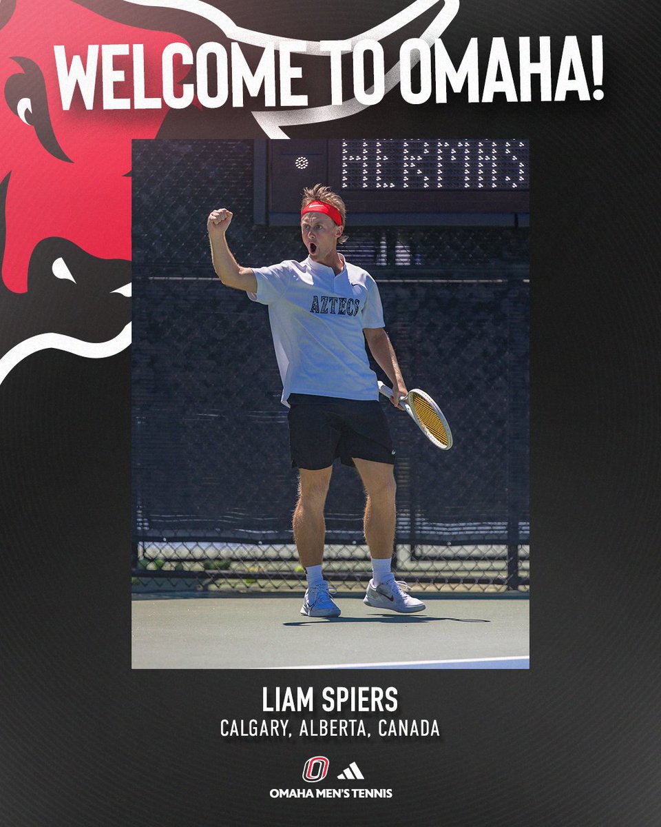 ✍️ | Welcome to #Omaha, Liam!

🇨🇦 native Liam Spiers joins the Mavericks from San Diego State🤘

▶️ 10 singles wins in 2024-25
▶️ Six at No. 6 singles

#GoMavs