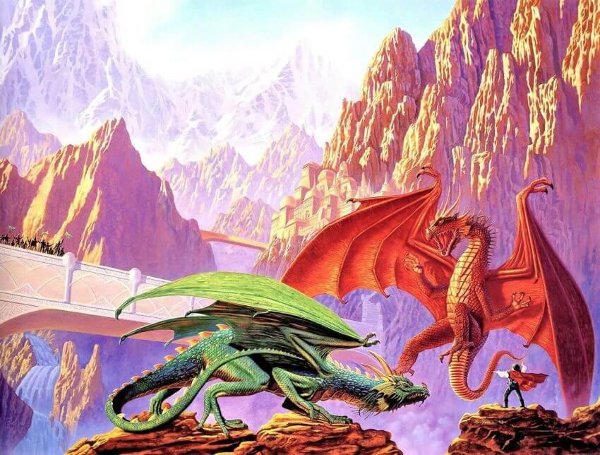 Si no sabes quiénes son Margaret #Weis y Tracy #Hickman te estás perdiendo una parte fundamental de la historia de la fantasía épica y el mundillo del rol. Dragonlance, Ciclo de la Puerta de la Muerte, Espada de Joram. Sagas inolvidables que merecen un hilo. Vamos allá 🧵