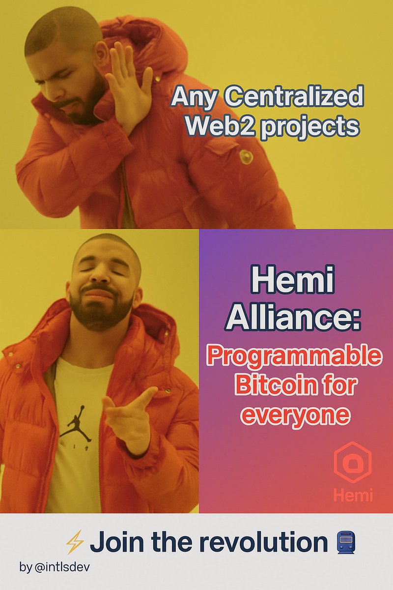 intlsdev's tweet image. ⚡️🚇 The Alliance is speaking!
Here are this week’s best transmissions — a four-meme carousel celebrating #ProgrammableBitcoin and the power of the Hemi Tunnel.

#HemiTunnel #CultureDrop #Bitcoin  #BitcoinYield #DeFiRevolution #StacksCrypto