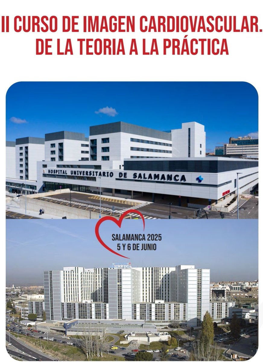 Cardiología Ramón y Cajal (@cardioryc) on Twitter photo 📅 Mañana arranca un año más el II curso de imagen cardiovascular. De la teoría a la práctica.
📌 Organizado por nuestro servicio de imagen <a href="/RyCImagenCardio/">RyC Imagen Cardio</a> junto con la colaboración de los compañeros de <a href="/scardiosal/">S. Cardio. Salamanca</a> .
¡Esperamos veros a todos!#CardioRyC 📅 Mañana arranca un año más el II curso de imagen cardiovascular. De la teoría a la práctica.
📌 Organizado por nuestro servicio de imagen <a href="/RyCImagenCardio/">RyC Imagen Cardio</a> junto con la colaboración de los compañeros de <a href="/scardiosal/">S. Cardio. Salamanca</a> .
¡Esperamos veros a todos!#CardioRyC