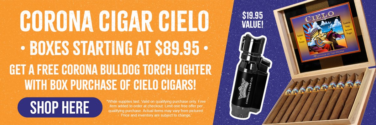 Exclusive Offer: Buy a Box of Cielo - Get a Free Lighter!

Shop Now: coronacigar.com/brands/corona-…