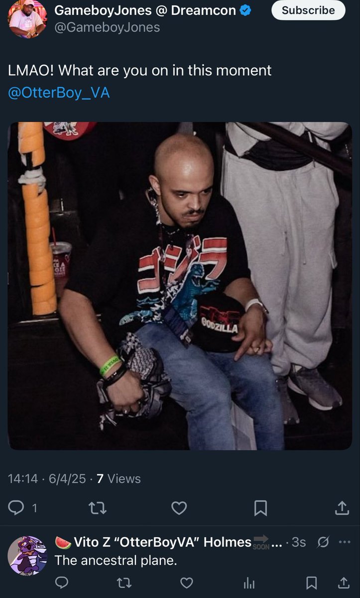 🇵🇸Vito Z“OtterBoyVA” Holmes🍉 (@otterboy_va) on Twitter photo I was experiencing all 5 stages of grief simultaneously. It was crazy. <a href="/GameboyJones/">GameboyJones @ Dreamcon</a> is right to be concerned lmao I was experiencing all 5 stages of grief simultaneously. It was crazy. <a href="/GameboyJones/">GameboyJones @ Dreamcon</a> is right to be concerned lmao