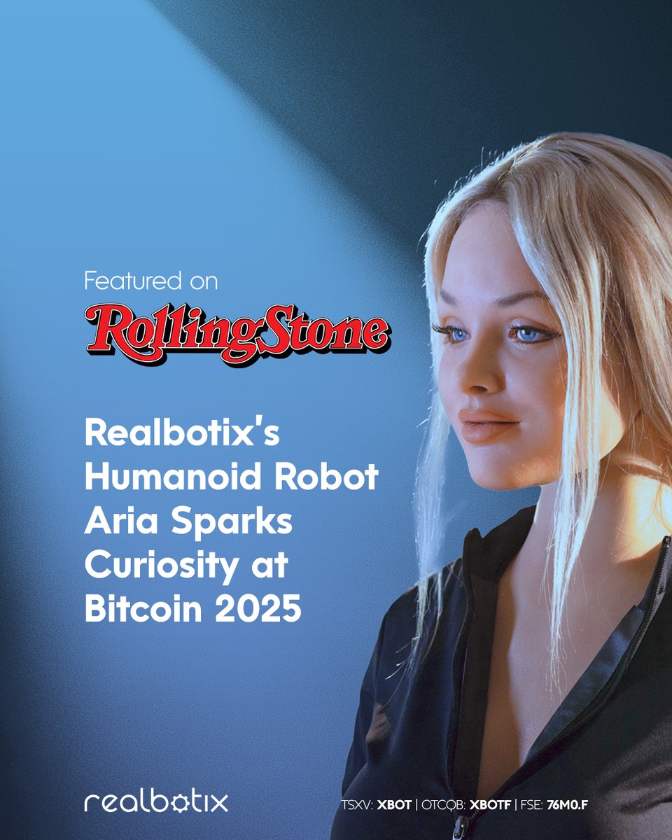 Attendees at the #Bitcoin2025 convention were curious and amazed by the realistic silicone skin of our #AIPowered #HumanoidRobot, Aria (<a href="/Ms_Xbot/">Ms_Xbot</a>). According to <a href="/RollingStone/">Rolling Stone</a>, our CEO Andrew Kiguel, noted many reactions weren’t discomfort, but curiosity.

Aria greeted and assisted