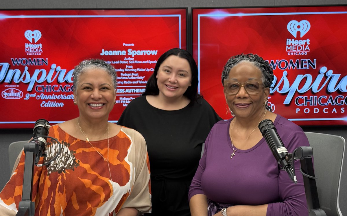 93.9 LITE FM (@litefmchicago) on Twitter photo On this episode of Women Inspire Chicago, Angela hosts V103’s <a href="/JMSparrow/">Jeanne Sparrow</a> an Emmy-winning television and radio personality and author of "Fearless Authenticity: Lead Better, Sell More and Speak Sensationally."
Sponsored by <a href="/Potbelly/">Potbelly Sandwich Works</a>
Listen here ➡️ iheart.com/podcast/1248-w… On this episode of Women Inspire Chicago, Angela hosts V103’s <a href="/JMSparrow/">Jeanne Sparrow</a> an Emmy-winning television and radio personality and author of "Fearless Authenticity: Lead Better, Sell More and Speak Sensationally."
Sponsored by <a href="/Potbelly/">Potbelly Sandwich Works</a>
Listen here ➡️ iheart.com/podcast/1248-w…