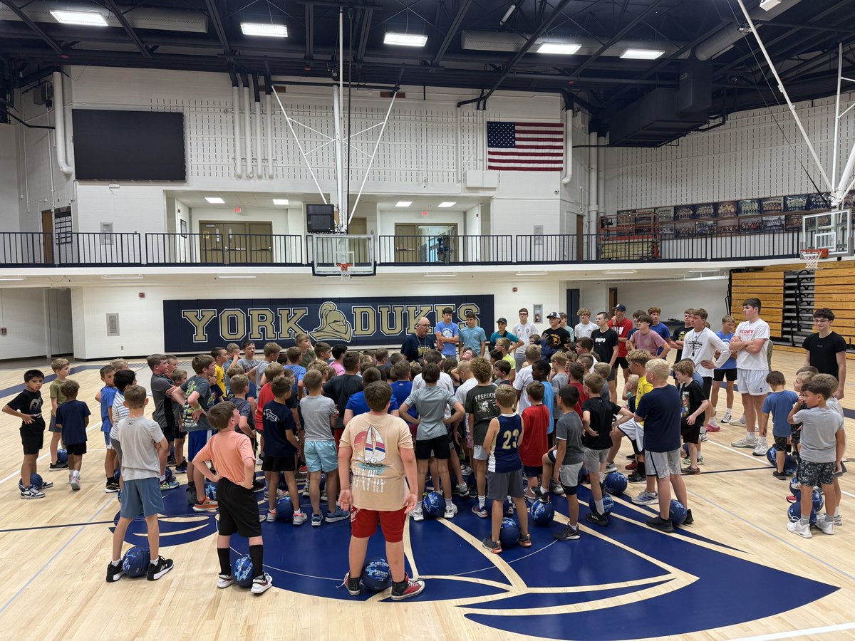 First Future Dukes camp on the new gym floor!! #yorkdukes