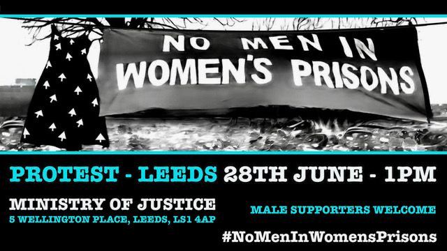 28th June MOJ 1pm in #Leeds. 
#NoMenInWomensPrisons
Even after the #SupremeCourt ruling, we need to show outrage at the men STILL being held alongside vulnerable women in prison. PLEASE come show support.