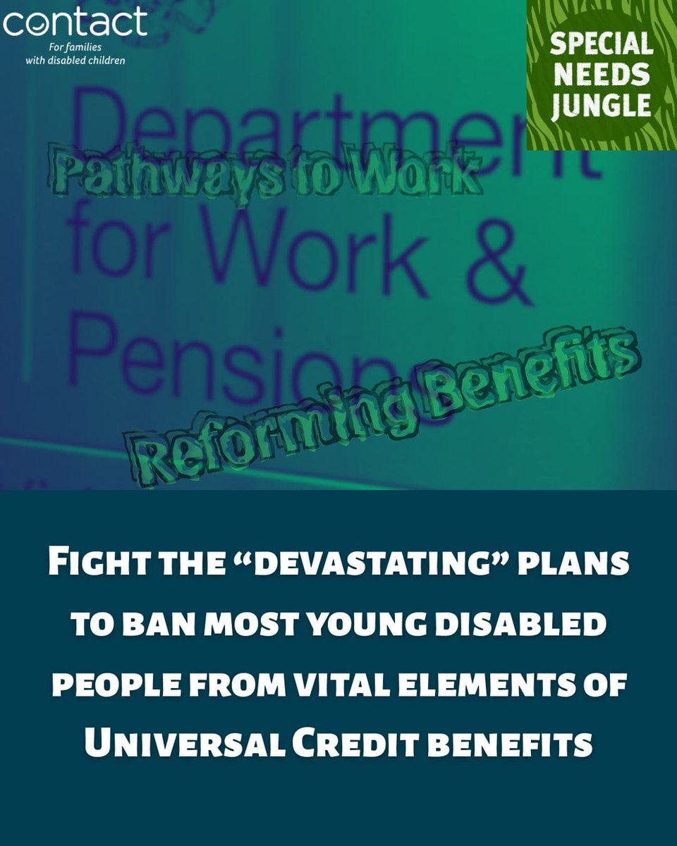 On SNJ Today: Charity, <a href="/contactfamilies/">Contact</a> is on SNJ to explain the government's abhorrent plans to restrict young disabled people from vital elements of Universal Credit benefits. Read the proposals and what you can do: specialneedsjungle.com/fight-plans-ba…