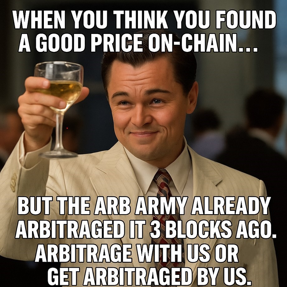 electronige's tweet image. The ARB Army doesn’t sleep — we just eat inefficiencies. 🔥💸 # ArbitrageElite #PrivatePool