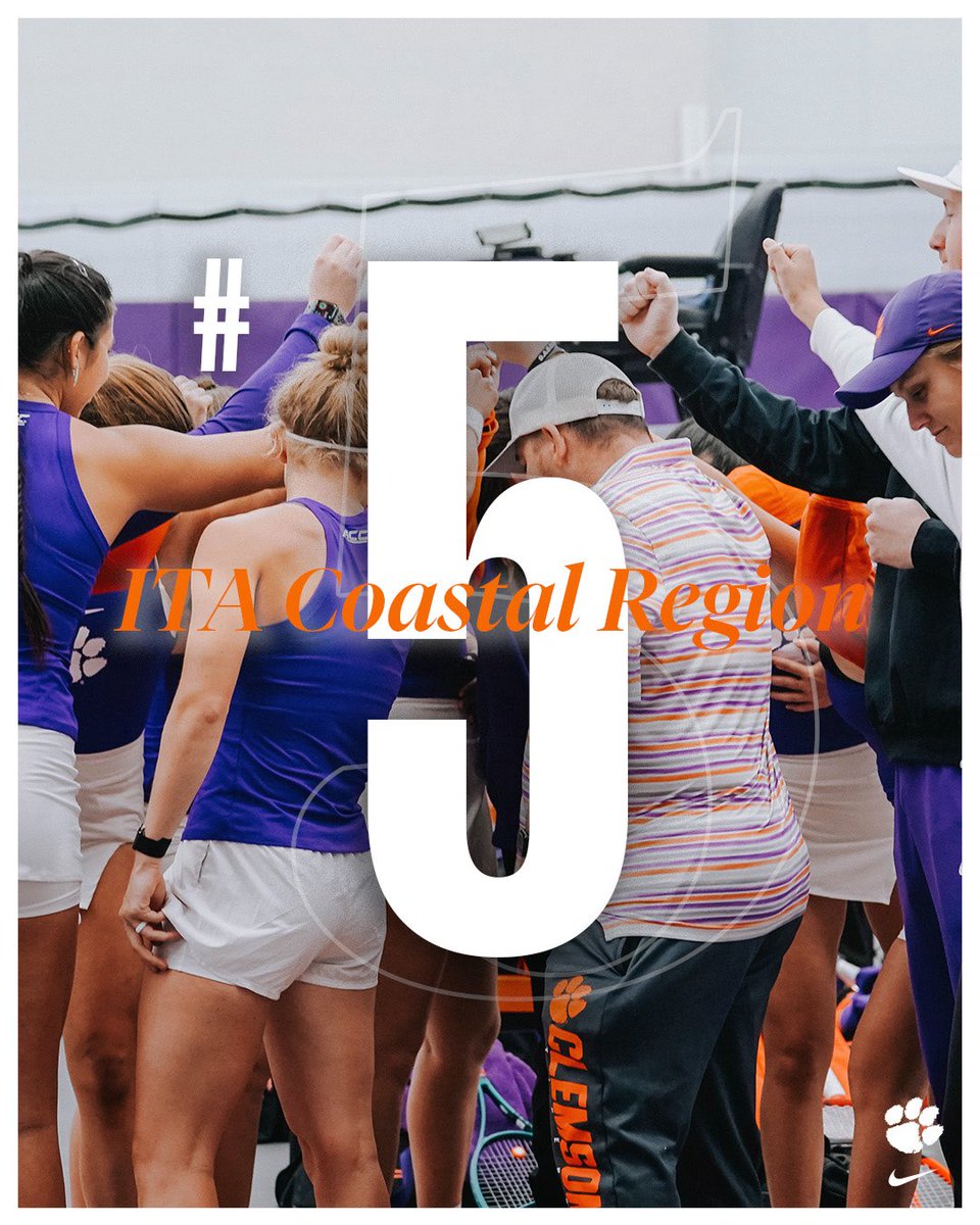 ClemsonWTennis's tweet image. Checking in at No. 5 in the ITA Carolina Regional rankings 👏
#OB
