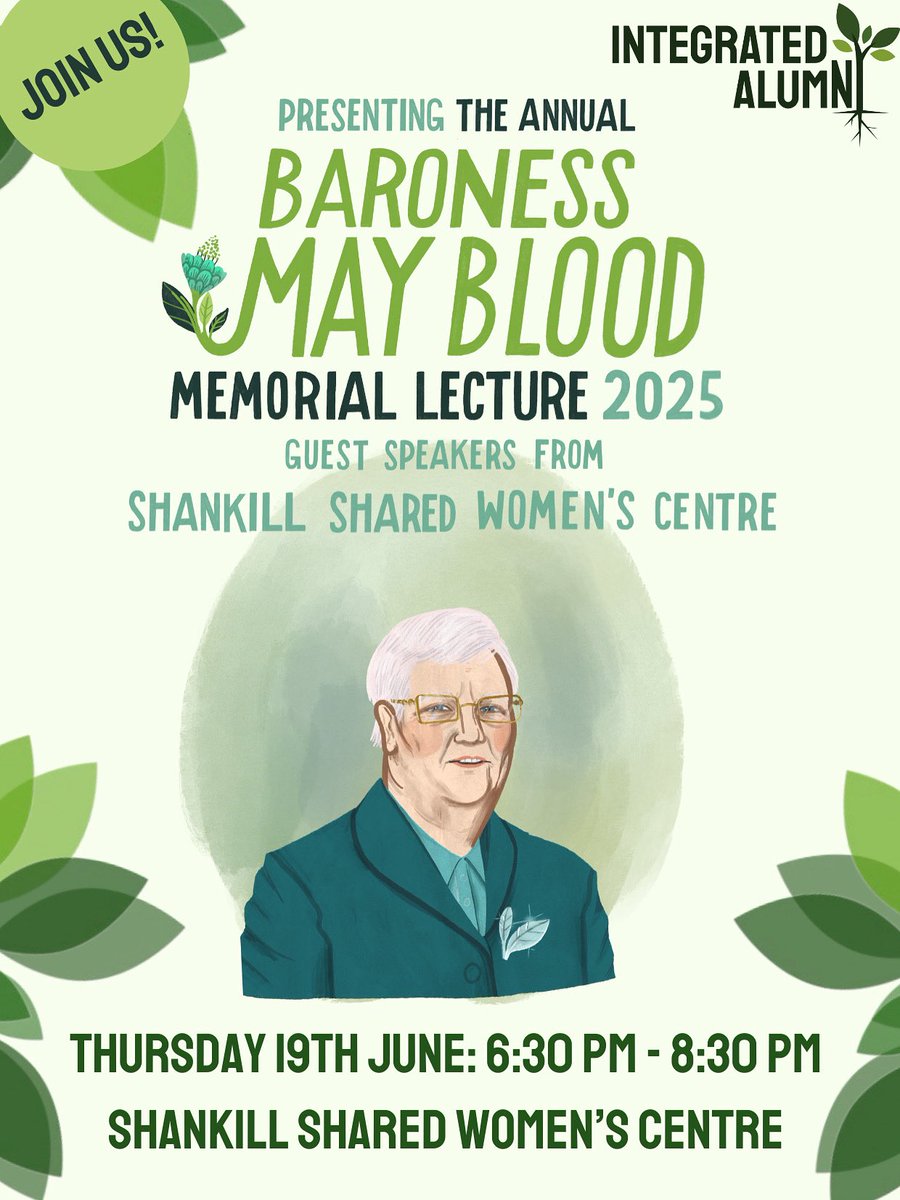 It’s back! 2025’s Baroness May Blood Memorial Lecture is taking place in a community pillar on the 19th of June. Join us to hear from the women running Shankill Shared Women’s Centre in their reconciliation and peacekeeping efforts. Tickets are free!

tinyurl.com/Baroness-May-B…