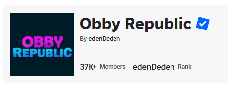 edenDedenRBX's tweet photo. Very Cool!😎
First time having a verified group😮

#RobloxDevs #RobloxDev