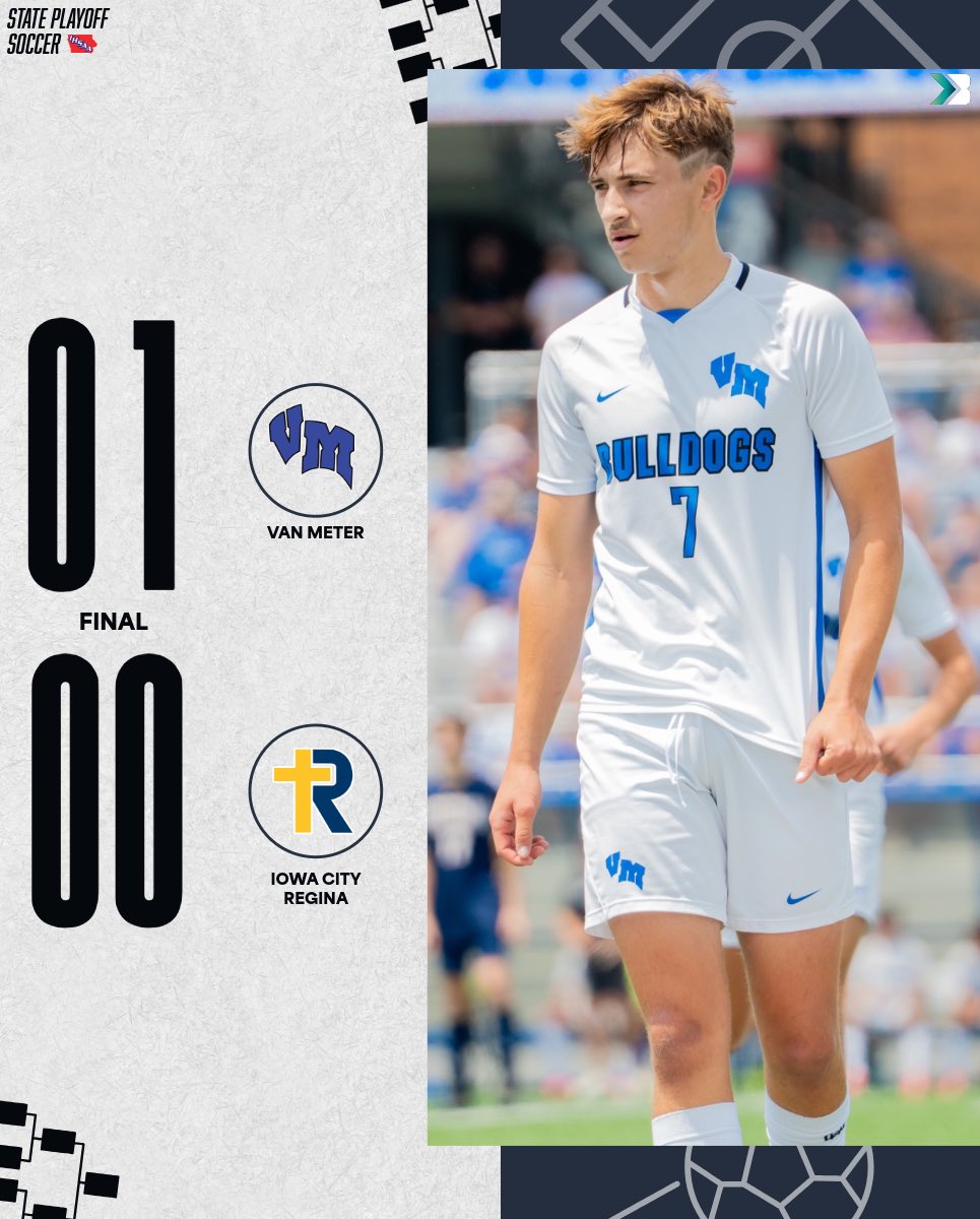BULLDOGS JUST NEED ONE

Van Meter takes down Iowa City Regina 1-0 🔥

Bulldogs will head to the championship 🐶

#iahssoc Davin Bakerink