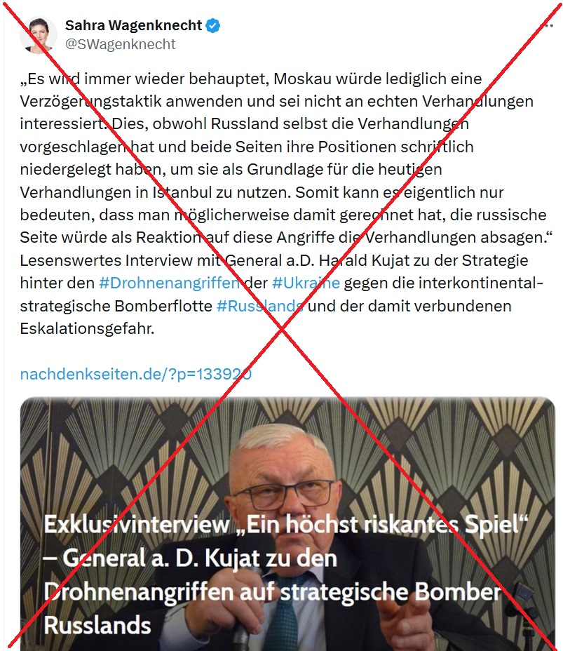 Ein kleiner Faktencheck zu den ukrainischen Drohnenangriffen: 
General a. D. Kujat behauptet, ukrainische FPV-Drohnen könnten russische Nuklearwaffenlager treffen und eine Verseuchung verursachen. Stimmt das so?

Ein Thread über Kernwaffenbunker, Drohnen und Desinformation. 1/12