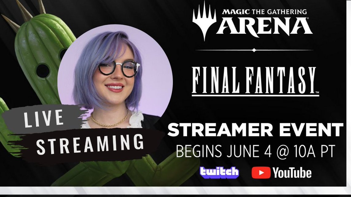 I’m streaming #MTGArena in an early access client from Wizards – come watch! #MTGXFINALFANTASY