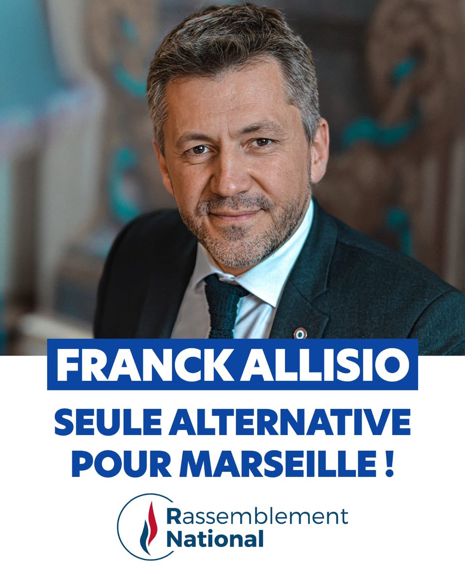 Lukas Kubicki 🇫🇷Ⓜ️ (@kubicki_lks) on Twitter photo 🔵 <a href="/franckallisio/">Franck Allisio</a> est aujourd’hui le seul capable de remettre #Marseille en ordre.
Soutenu par <a href="/MLP_officiel/">Marine Le Pen</a> & <a href="/J_Bardella/">Jordan Bardella</a>, il incarne l’alternance que les Marseillais attendent.
💪 Ordre, sécurité, fierté retrouvée.
#Municipales2026 #CampNational 🔵 <a href="/franckallisio/">Franck Allisio</a> est aujourd’hui le seul capable de remettre #Marseille en ordre.
Soutenu par <a href="/MLP_officiel/">Marine Le Pen</a> & <a href="/J_Bardella/">Jordan Bardella</a>, il incarne l’alternance que les Marseillais attendent.
💪 Ordre, sécurité, fierté retrouvée.
#Municipales2026 #CampNational