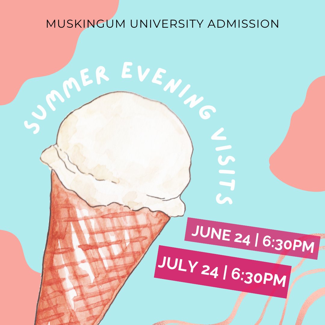 Sweet treats and even sweeter company!🍦 
Come grab some ice cream, chat with our amazing faculty and staff, and get the inside scoop from current Muskies. Plus, explore our beautiful campus while you're here! 
See you soon ✨

Register --> muskingum.edu/admission/visit