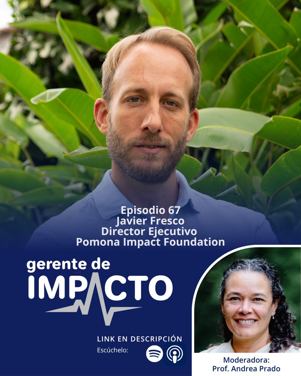 En este nuevo episodio de Gerente de Impacto, Javier Fresco, director ejecutivo de Pomona Impact Foundation, nos cuenta acerca de los programas de aceleración e incubación de Pomona, así como del impacto que han generado en la región

Escúchelo en: shorturl.at/47dza