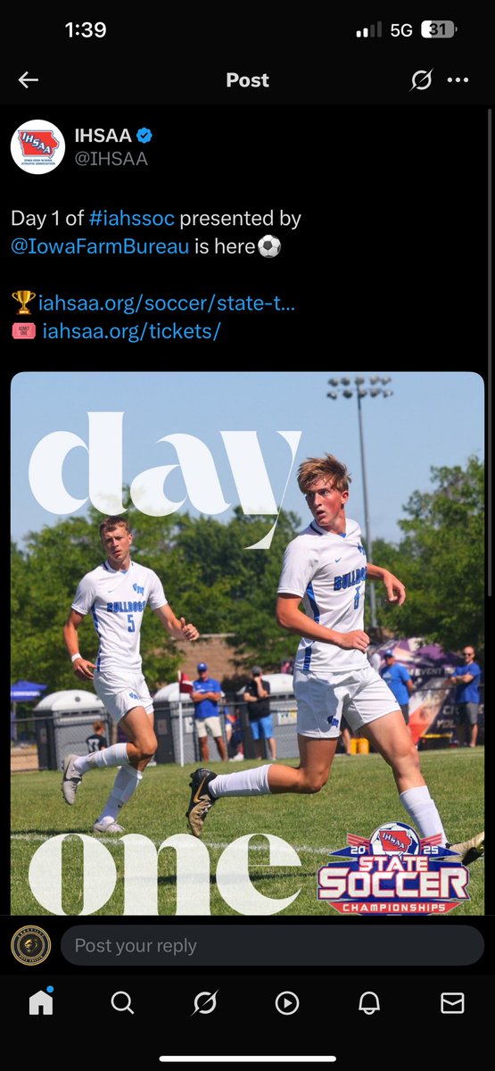 Really great work <a href="/IHSAA/">IHSAA</a> nice job not acknowledging the 16 teams that started the state tournament on Monday. “Day 1” 

So 4 teams per class make state. Just so everyone has it clear.