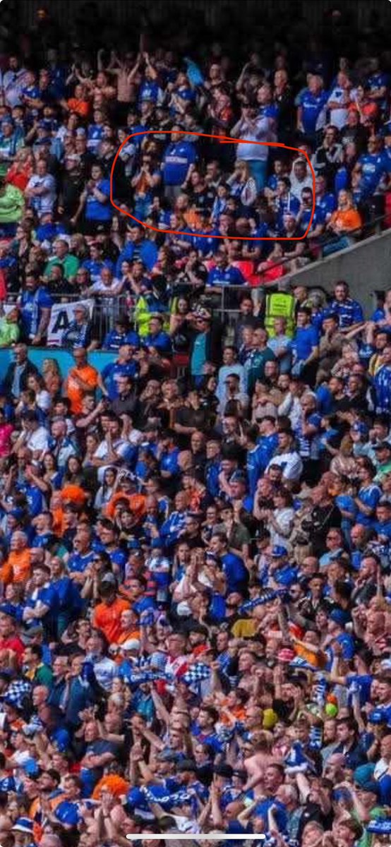 Found myself on the Wembley photos from <a href="/OfficialOAFC/">Oldham Athletic</a>. Rest of my family to my right sat watching the game. After goal no.3 I couldn’t sit down and was stood biting my knuckles praying for that final whistle 😂 Still living the dream from Sunday and recovering from the stress 😂