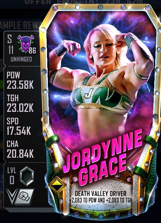 A *NEW* Jordynne Grace SE is now available!

Obtainable via:
• Collectibles 
• "Thicc Momma Pump" Quest
• Build-a-Pack
• Select Packs

#WWESuperCard