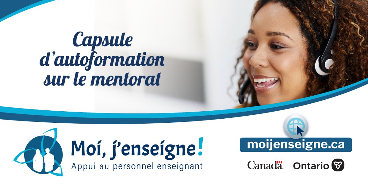 Vous souhaitez devenir une mentore ou un mentor? Vous avez déjà de l’expérience en mentorat et aimeriez continuer à vous perfectionner dans ce domaine?  
Explorez la nouvelle capsule d’autoformation sur le site Web de Moi, j’enseigne!. 
 
moijenseigne.ca/capsule-mentor… 
#moijenseigne