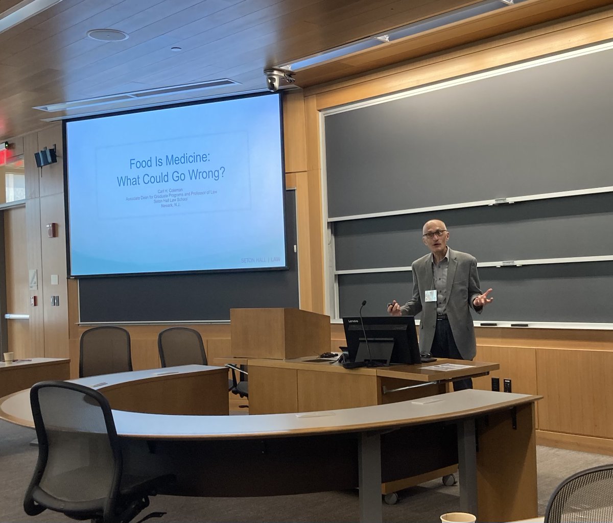 Tara Adams Ragone (@tararagone) on Twitter photo Prof. Carl Coleman of <a href="/SHUHealthLaw/">Seton Hall Center for Health & Pharmaceutical Law</a> is presenting “Food as Medicine What Could Go Wrong” on the Health Care’s Role in Addressing the Social Determinants of Health: Legal Scope, Challenges, and Opportunities panel at the Health Law Professors Conference. #healthlaw #ASLME #HLP2025 Prof. Carl Coleman of <a href="/SHUHealthLaw/">Seton Hall Center for Health & Pharmaceutical Law</a> is presenting “Food as Medicine What Could Go Wrong” on the Health Care’s Role in Addressing the Social Determinants of Health: Legal Scope, Challenges, and Opportunities panel at the Health Law Professors Conference. #healthlaw #ASLME #HLP2025