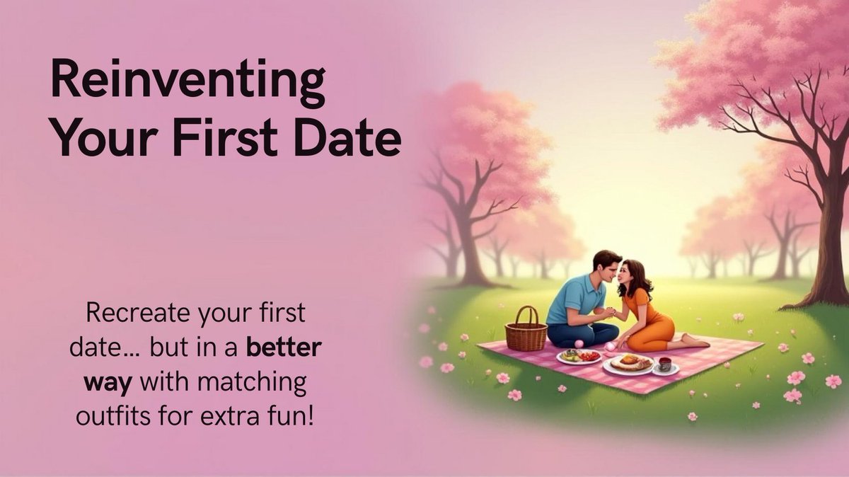 dateideas101's tweet image. Recreate your first date… but better. (Extra points if you wear the same outfit! 😂) Need inspo? 👉 lovebirdsdateideas.com  
   #FirstDateVibes #ThrowbackRomance #Nostalgia`