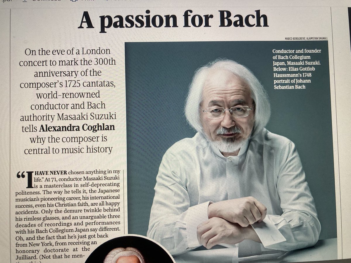 Interviewed the delightful Masaaki Suzuki for <a href="/The_Tablet/">The Tablet</a> ahead of his debut with the Monteverdi Choir &amp; Orchestra later this month: