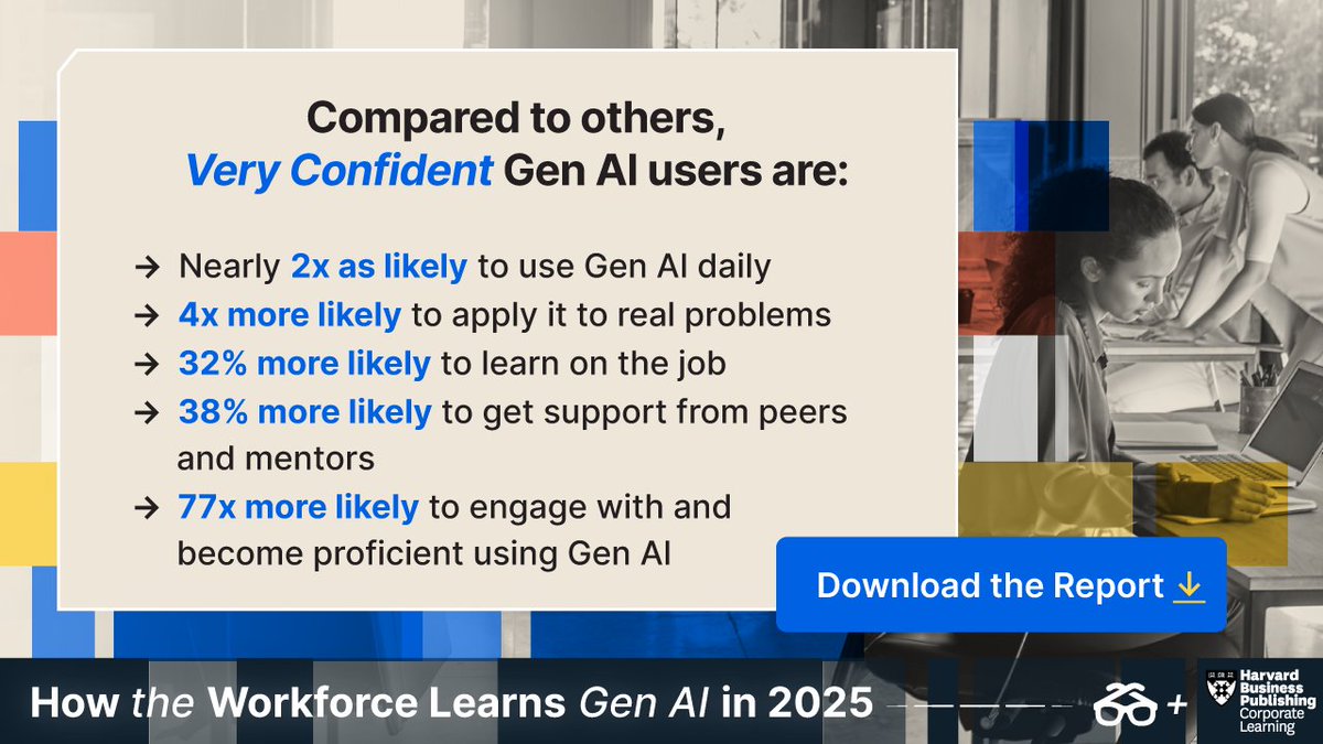 Whether you support it or not, your employees are learning Gen AI—and that may make the difference in your future success. We know because we partnered with Harvard Business Publishing to study how your people are learning Gen AI. Download the report: hubs.ly/Q03c-xW70