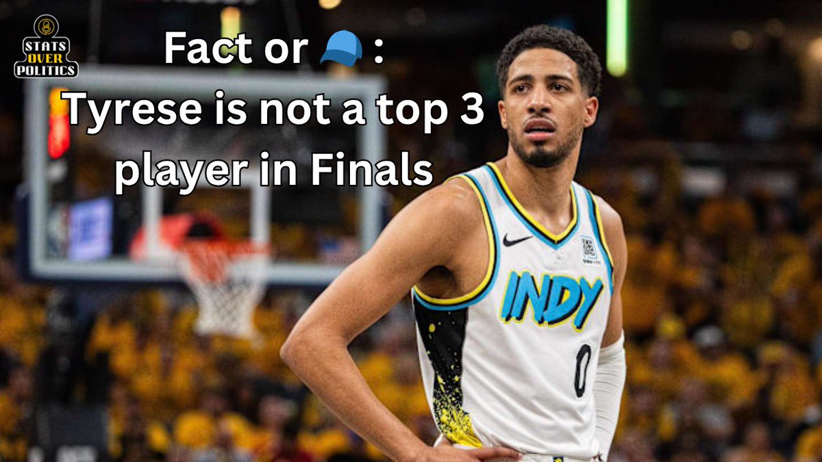 Fact or 🧢:  Tyrese Haliburton is not a top 3 player in the NBA Finals?
youtu.be/OAx0ENwZMGw
#TyreseHaliburton #YesCers #ThunderUp #NBAFinals #Factor🧢 #Statsoverpolitics