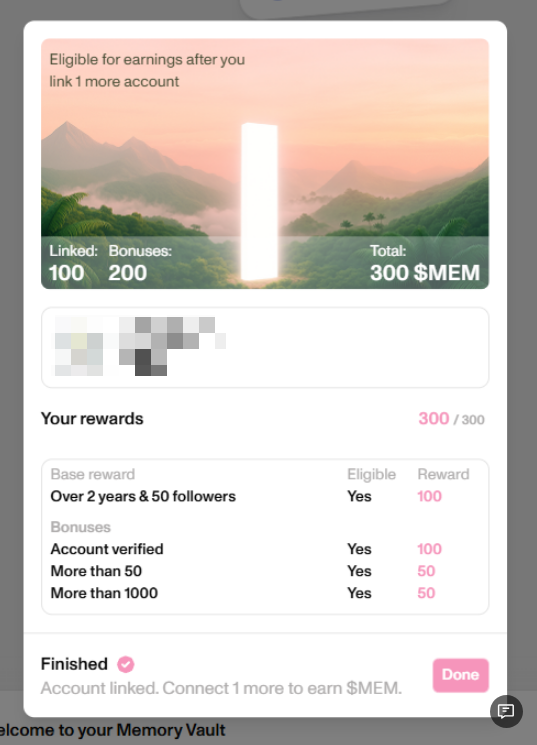限时去 <a href="/MemoryProtocol/">Memory</a> 关联下社交账号，未来有 $mem 空投👇
app.memoryproto.co

没有邀请机制放心搞，直接绑定X、EVM钱包、GitHub、Farcaster 就会有

有Base官推关注，阵容还行