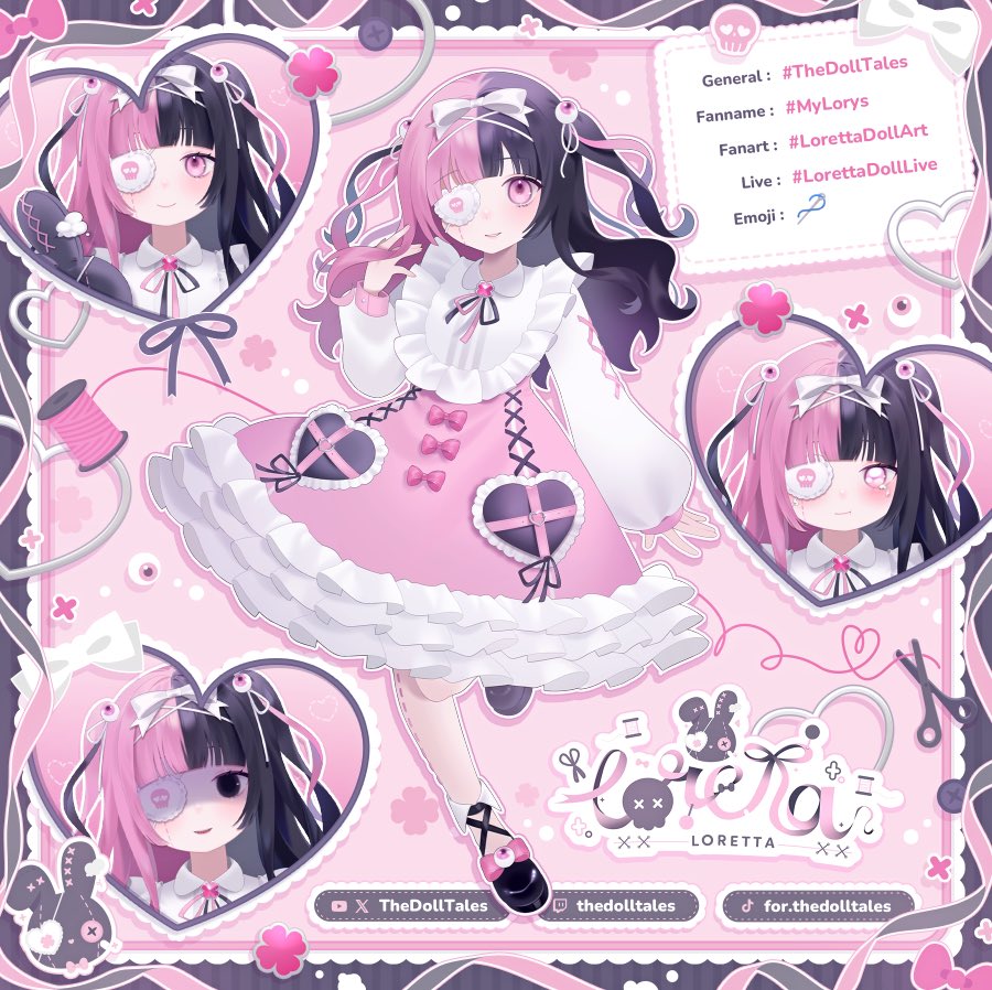 #TheDollTales | 🪡

สวัสดีค่ะ ૮꒰ ˶• ༝ •˶꒱ა 
ชื่อ “ลอเร็ตต้า” นะคะ หรือ
เรียกว่า ลอตตี้ ก็ได้ค่ะ 

เห็นหนูสีชมพูแบบนี้ แต่จริงๆ...
หนูเป็น “ ตุ๊กตาต้องสาป ” นะคะ 

เพราะงั้น...
“ มาเล่นด้วยกันนะ  y/n ” 

---
₍ᐢ. .ᐢ₎ ₊˚⊹ Contact ₊˚⊹

Twitch : twitch.tv/thedolltales