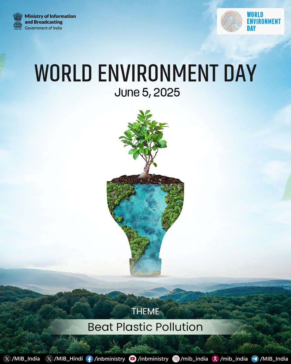 Anchal107's tweet photo. World Environment Day, 5th June. Be the Part of …
*एक पेड़ माँ के नाम 🪴*
campaign for Making Green , Pure & Sustainable Environment & take a pledge to Reduce the Use of Plastic in our life. #WorldEnvironmentDay2025 #BeatthePlastic #Sustainabledevelopment https://t.co/BhoP91z3oW