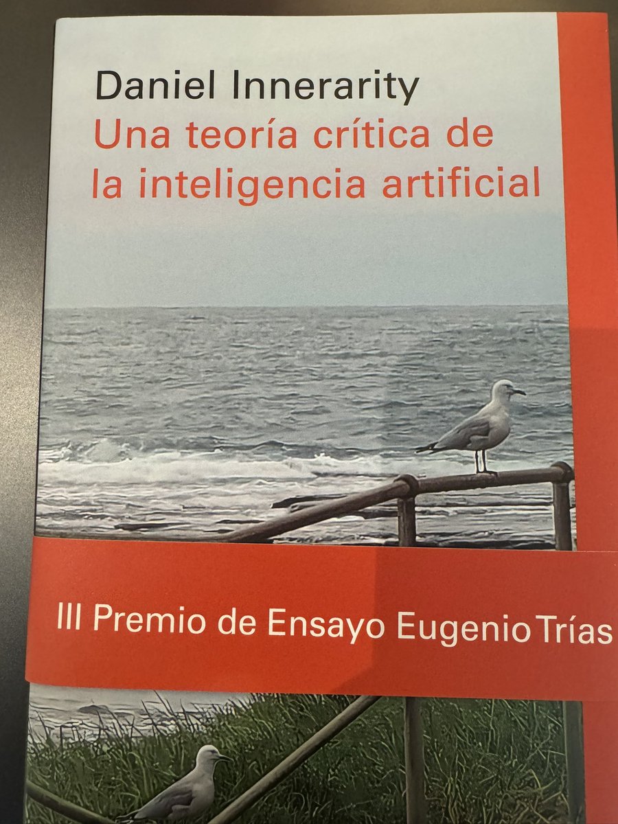 Javier Sánchez Galicia (@sanchezgalicia1) on Twitter photo Recomiendo 👉🏼📕 “Una teoría crítica de la inteligencia artificial”, de <a href="/daniInnerarity/">Daniel Innerarity @daniel-innerarity.blsky.social</a>
A partir de la reflexión acerca del concepto de decisión democrática, Innerarity elabora, con rigor analítico, una filosofía política de la inteligencia artificial que se pregunta qué tipo de Recomiendo 👉🏼📕 “Una teoría crítica de la inteligencia artificial”, de <a href="/daniInnerarity/">Daniel Innerarity @daniel-innerarity.blsky.social</a>
A partir de la reflexión acerca del concepto de decisión democrática, Innerarity elabora, con rigor analítico, una filosofía política de la inteligencia artificial que se pregunta qué tipo de