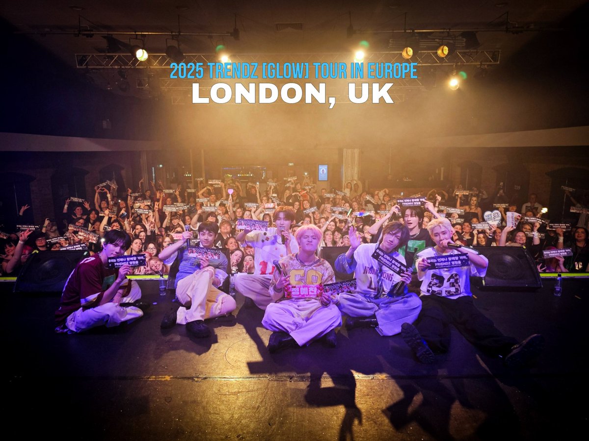 📷 [GLOW] TOUR in EUROPE • LONDON, UK • 25.06.04

London🇬🇧 We've finally met! Your cheers tonight filled the hall and made our hearts race. Please remember today's performance for a long time. Thank you! 

#TRENDZ #트렌드지