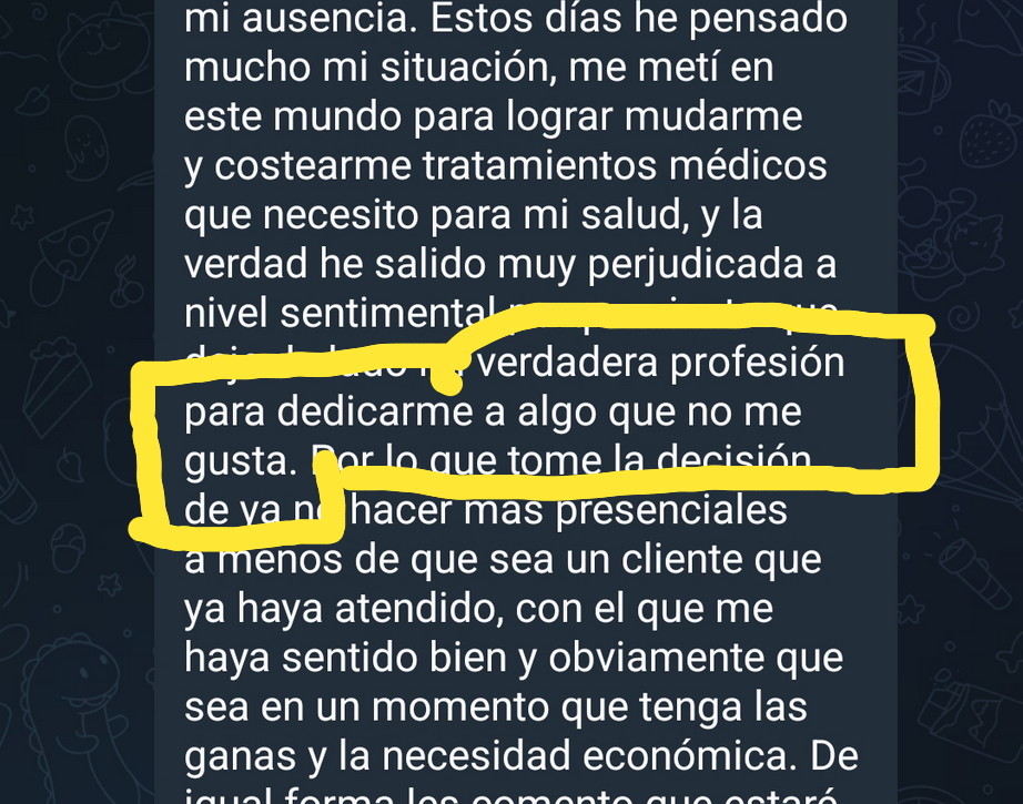 cuando uno no se lanza por mala espina (y baja puntuación de la fufa al putiexámen)... meses después sale una "notificación" de éste calibre... reales salvados :') Mejor ser "tóxico " que otra llaga en algo que nunca le gustó hacer (pero cobraba bien por ello) XD