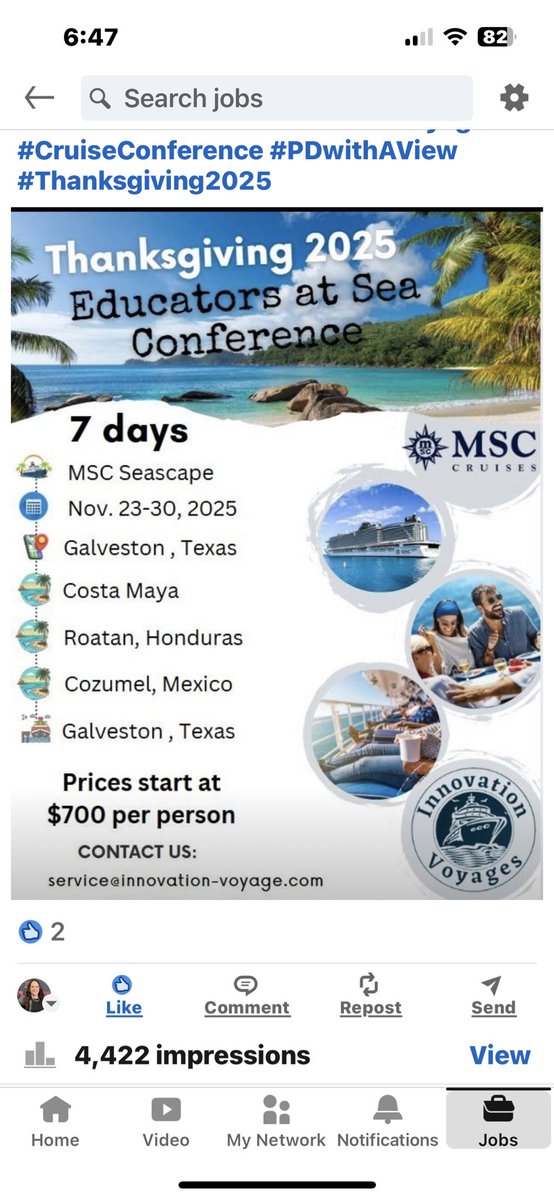 Innovation-Voyage (@voyage2innovate) on Twitter photo Set sail with us for a one-of-a-kind professional learning adventureāThanksgiving week!
Lock in your cabin today for just $200 down per person!
Limited cabins available at discounted ratesāsecure yours before they're gone! Email for more info: service@innovation-voyage.com Set sail with us for a one-of-a-kind professional learning adventureāThanksgiving week!
Lock in your cabin today for just $200 down per person!
Limited cabins available at discounted ratesāsecure yours before they're gone! Email for more info: service@innovation-voyage.com