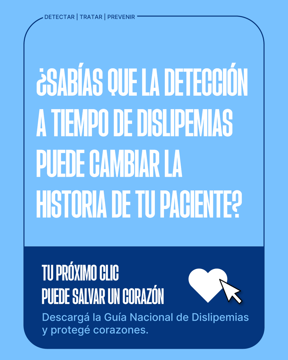 Compartí salud y descargá la Guía Nacional de Dislipemias.

1 de cada 5 adultos en Uruguay tienen colesterol elevado, un factor determinante en las enfermedades cardiovasculares.

Compartí salud y descargá la Guía Nacional de recomendaciones para el abordaje de las dislipemias