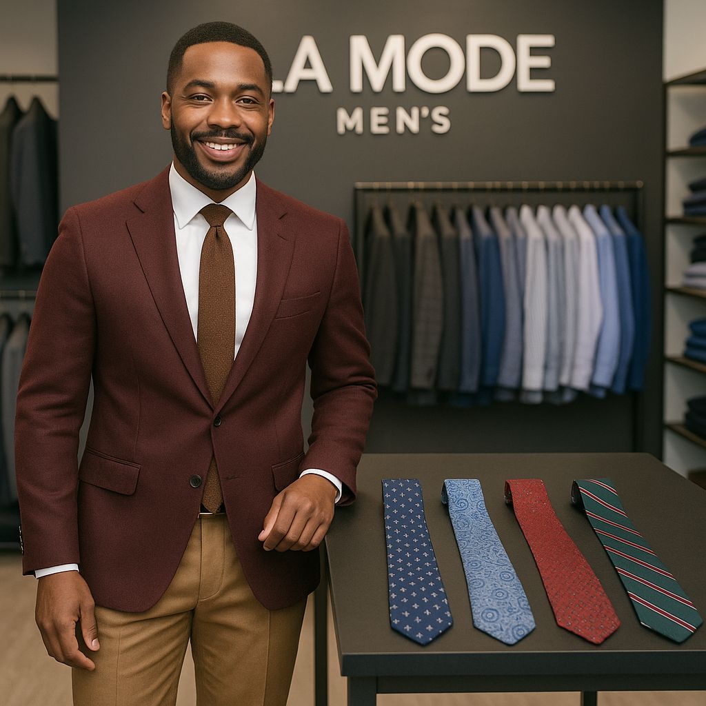 men_mode's tweet image. Durable &amp;amp; Easy-Care Ties for Men - Discover our range of ties designed for longevity and convenience. #LaModeMens #DurableFashion #EasyCare #MenswearEssentials #PracticalStyle