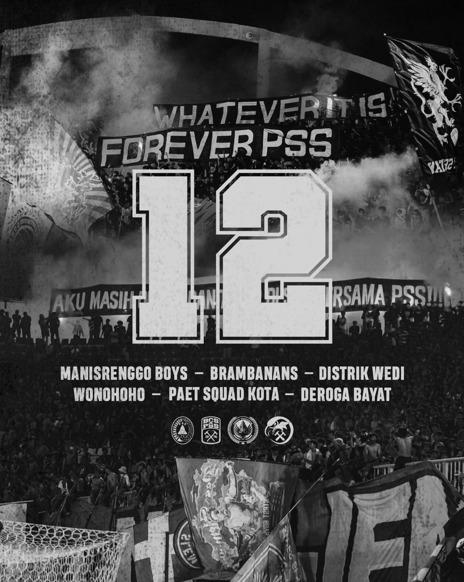 Baik buruk harimu 
Bangga tak tinggalkan'mu..
12 th dan terus berlanjut.
PSS Sleman Selamanya 🍀