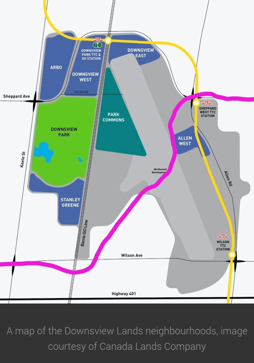 The vision is 49,000 units by 2031.
Sheppard West subway extension *through* Downsview, please &amp; thanks.

Two more subway stations (Downsview Centre, Keele/Wilson) &amp; a GO station (Keele/Wilson) will make Downsview even more affordable, livable &amp; connected.
x.com/Urban_Toronto/…