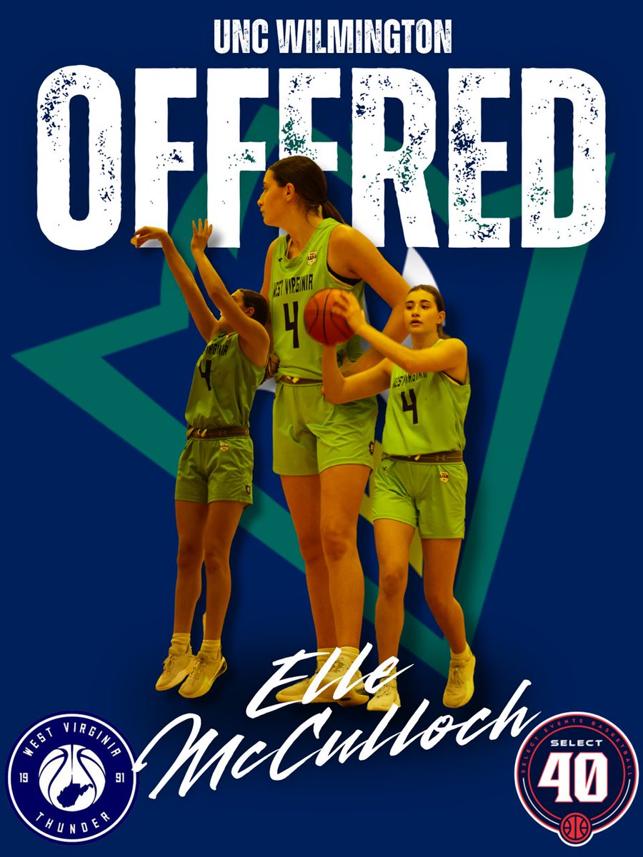 West Virginia Thunder S40 17U (Perry) (@wvthunders4017u) on Twitter photo Elle McCulloch ‘26 ( <a href="/elle_mcculloch/">Elle McCulloch</a> ) has picked up another offer from UNC Wilmington!
#WVThunderFam | ⚡️⚡️ Elle McCulloch ‘26 ( <a href="/elle_mcculloch/">Elle McCulloch</a> ) has picked up another offer from UNC Wilmington!
#WVThunderFam | ⚡️⚡️